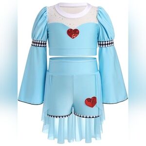 Figure Skating, Dance Outfit, Gymnastics, Ballet Top with Shorts Set